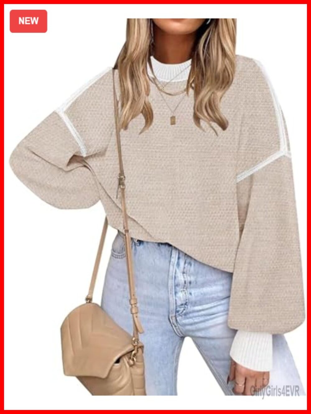 Oversized Batwing Sleeve Sweater Viscose Nylon Tunic Pullover Women